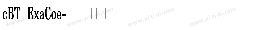 ZurichBT ExtraConden字体转换